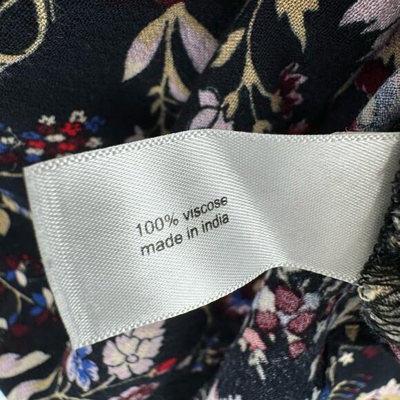 Lane Bryant blouse 26/28 black floral empire waist long sleeve whimsigoth boho - Picture 8 of 9